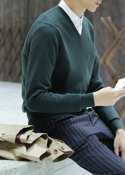THREADSMITH-V領針織毛衣&URBAN RESEARCH日本製牛津襯衫